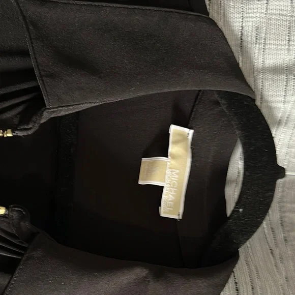 Michael Kors Black Sleeveless Jumpsuit with Gold Accents - Picture 2 of 8